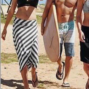 Athleta Blue and White Striped Skirt